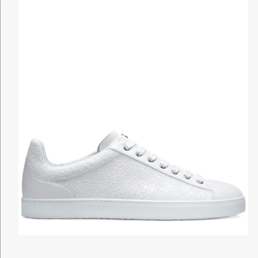 Stuart Weitzman White Shimmery Comfy Sneakers 8M